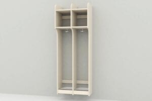 Skolegarderobe 2 sektioner