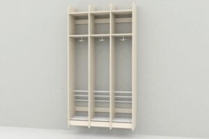 Troldegarderobe 3 sektioner