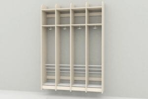 Troldegarderobe 4 sektioner